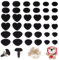 PH PandaHall 36 Set Tier Sicherheitsnasen für Amigurumi, Plastik Sicherheitsnasen zum Basteln Flocky Nose für Teddybär Tierpuppe Basteln DIY Nähen Basteln Zubehör