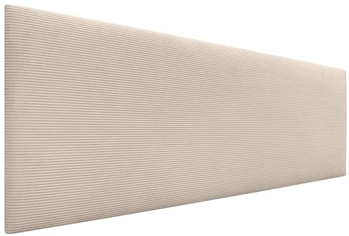 DHOME Kopfteil in unifarbenem Cord, hohe Qualität, modernes gepolstertes Kopfteil, Luxus-Bett, gepolstertes Schlafzimmer (Beige, 135 cm)