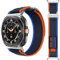 Kamita Nylon Correa para Samsung Galaxy Watch Ultra Correas, Banda Deportiva Regulable para Hombres y Mujeres, Elástico Trail Loop Pulsera de Repuesto para Samsung Watch Ultra 47mm (Naranja-Azul)