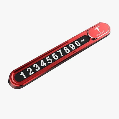 HAAFDT Car Parking Number Plate, For Tesla Model 3 Model S Temporary Parking Plate, Car Dashboard Temporary Parking Number Plate,B