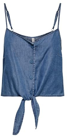 ONLY Damen Onlbea S/L Knot DNM Singlet Bj Onlbea S/L Knot DNM Singlet Bj (1er Pack)