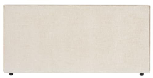 IDIMEX Tête de lit MIRENN 140 rembourrée, en Tissu Polyester pour lit 140 cm, sur Pieds en Plastique, Blanc