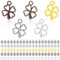 AOZUO 100 Stück Vierblättriges Kleeblatt Charm Anhänger, 5 Farben Kleine Zinklegierung Ohrringe Halskette Armband Anhänger DIY Basteln Schmuck Ornamente