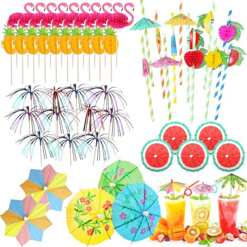 Cocktail Decoration, Pack of 100 Cocktail Accessories Decorations, Cocktail Umbrellas, Fireworks Sticks, Cocktail Accessories, Cocktail Decoration, Cocktail Decoration Straws