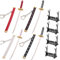 WDKLSJ Mini Katana One Piece Anime Samouraï Épée de samouraï avec support, 4 designs différents