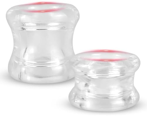BDSMAGE Penishülle Penismanschetten für Eichel,Sexspielzeug für Männer Penisring Set Cockring Erektionshilfe Penisverlängerung,verzögerte Ejakulation Eichelring Penis Sleeve Folter (Transparent)