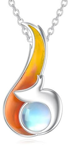 MUUYON Fuchs-Halskette für Damen, 925er Sterlingsilber, Mondstein-Fuchs-Anhänger, Schmuck, Geschenke für Frauen