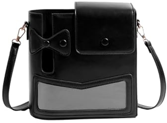 YSFHYAN Adjustable Shoulder Strap Purse Holder Tumbler Carrier,Outdoor Portable Crossbody Leather Bag,Cup Purse Holder Bag,Adjustable Shoulder Strap,for Women (Excluding Water Cup)(Color:Black)