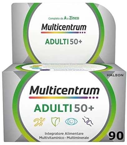 Multicentrum Adulti 50+, Integratore Multivitaminico Completo, 90 Compresse | con Vitamina B e D