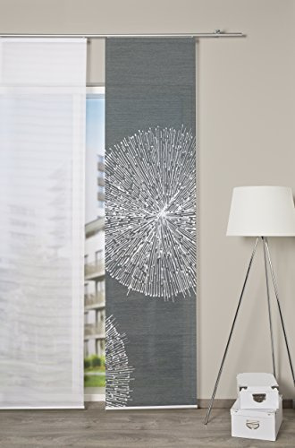 Vision S | Schiebegardine Creston | halb-transparenter Stoff in Bambus-Optik