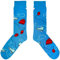 cup of sox Damen Herren Lustige Socken mit Weihnachtsmotiven Schlittschuhe in der Pappbecher, Bunte Geschenksocken für Männer und Frauen, Blau, 37-40