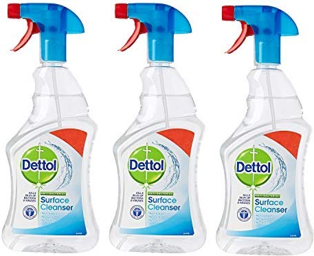 Dettol - Antibacterial Multi-Purpose Surface Cleaner, Without Bleach and Odors, 479.1g (Pack of 3)