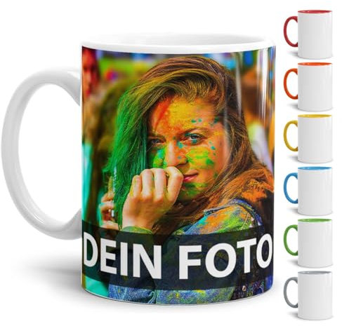 Taza personalizada/personalizable con foto propia, impresión fotográfica/taza de fotografía/taza de motivo/taza de publicidad/taza de empresa con logotipo/blanco - mate - impresión XXL