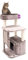 Petrebels Árbol rascador para gatos pequeños, Little Rock 99 cm de alto, altura de calidad, pequeño árbol rascador con cueva y tabla para rascar, color capuchino
