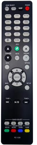 INTECHING RC-1239 AV Receiver Remote Control for Denon AVR-S960H, AVR-X2700H, AVR-X3700H