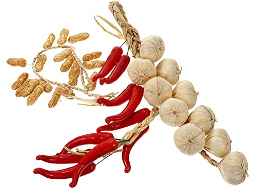 Peperoncino rosso 3 pz aglio artificiale appeso stringa di peperoncino falso verdure corde peperoni finti fotografia puntelli ghirlanda parete casa fattoria decorazione messicana cucina decorazione
