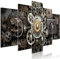 murando - Akustikbild Zahnrad Uhr 5 tlg - Bilder Akustikschaum Schallschutz Wand Deko Kunst Akustikpaneele Wandpaneele Schalldämmung Wandbild Schallabsorber Akustikplatten Steampunk a-C-0103-b-m