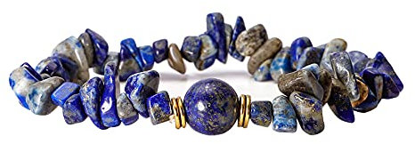 MILAKOO Edelstein Armband Damen Natürliches 7 Chakra Armband Heilenarmband Energie Armband Lapislauzuli