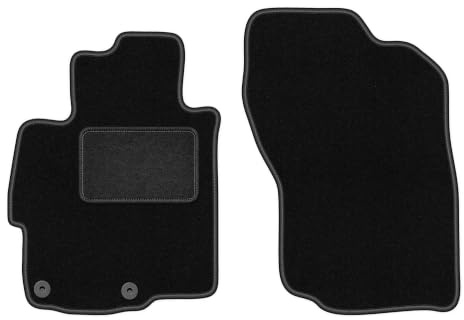 Velours-Fußmatten vorne passend für Mitsubishi Lancer VIII CY 2007-2016 | passend für Limousine/Sportback; Velours-Teppich (Polypropylen), ca. 6,5 mm; rutschfest, runde Befestigungen (Typ AV)