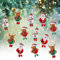 Anhänger für Weihnachtsbaum, WUHEECOME 12 Stück Christbaumanhänger Sanft Weihnachten Anhänger Süße Deko Anhänger Wiederverwendbar Weihnachtsbaum Anhänger für Weihnachtsbaum Fenster Kamin Tür