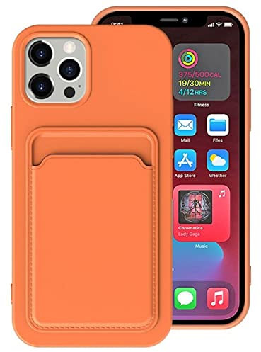 König Design Handyhülle kompatibel mit Apple iPhone 12 Mini Schutzhülle Case Cover Kartenfach Orange