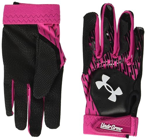 Under Armour Jungen Clean Up T Ball Handschuhe (002) Schwarz/Tropic Pink/Weiß, Einheitsgröße