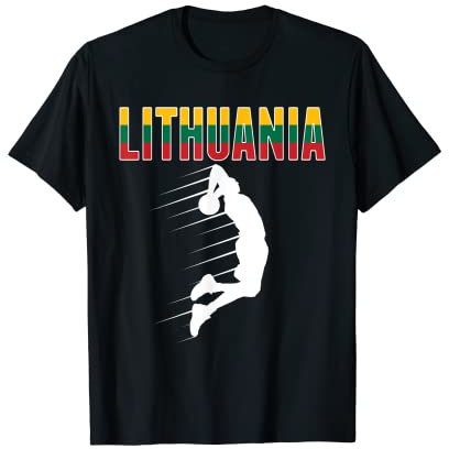 Litauen-Basketball-Fans Trikot – litauische Flagge Slam Dunk T-Shirt