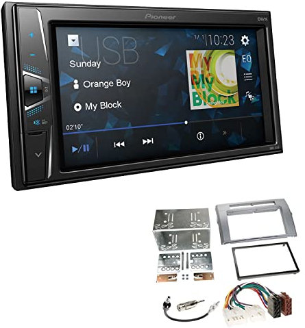 Pioneer DMH-G120 2-DIN Autoradio Touchscreen Kamera-IN AUX USB passend für Toyota Corolla Verso 2004-2009 Silber