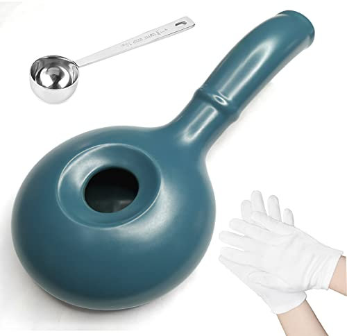 Bafelia Ceramic Coffee Roaster Machine for Home Use, Handy Stovetop Coffee Bean Roaster with Extended Handle, Manual Coffee Baking Tool