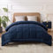 BEDSURE Bettdecke 155x220 Ganzjahresdecke Steppdecke - Bettdecke 155x220cm 4 Jahreszeiten Bettdecken - Oeko-TEX Zertifiziert 300GSM Blau, Weiche Warm Duvet Schlafdecke für Allergiker