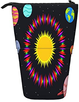 Teleskopisch Mäppchen Weltraum-Planeten-Galaxie Federmappe Langlebig Stehen Bleistifthalter Große Kapazität Etui Stifte Für Mädchen Jungen Büro