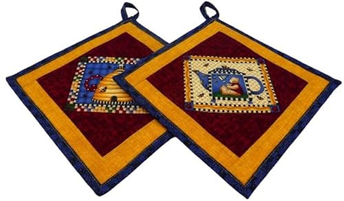 2 Patchwork-Topflappen Bär trifft Teekanne, Angelika Patschi