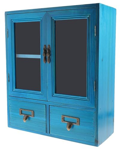 LIFKOME Aufbewahrungsschrank Auf Der Arbeitsplatte Wand-speiseschrank Wandmontierter Medizinschrank Mini-vitrine Apothekerschrank Vintage-wandschrank Über Dem Holz Kleiner Schrank Haushalt