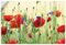 ARTland Wanddeko Wandtattoo selbstklebende Vinylfolie 90x60 cm Pflanzen Blumen Mohn Mohnblumen Kornblumen Blumenwiese Sommer U4YP