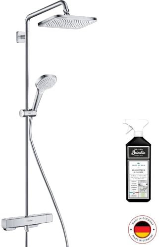 Colonne de douche thermostatique HANSGROHE Croma E 280 chromée + nettoyant Briochin