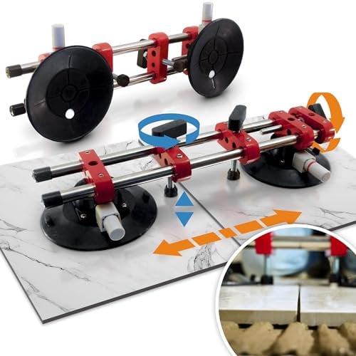 STREND PRO Vakuum Saugnapf mit Nivellier Funktion 150KG | PREMIUM Saugheber für Glas, Fliesen, Laminat | Glassauger Saugheber Glasheber Fliesenheber für Transport, Leveling | Fliesenleger Werkzeug