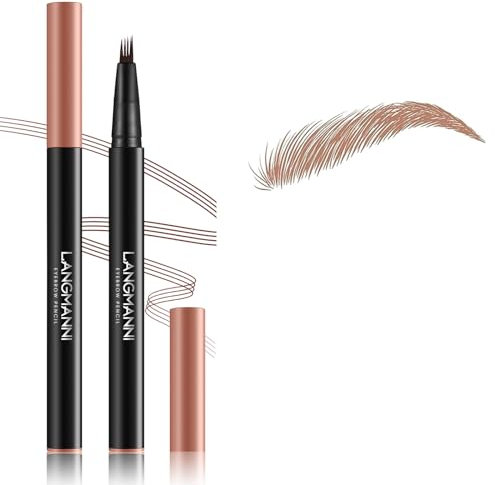 Tattoo Eyebrow Pen with Fork Tip - Eyebrow Pencil - Waterproof Brow Pen with Micro-Fork Tip - Creates Natural Looking Stays Long-Lasting Smudgeproof Eyebrow Pen - 1 PC Brown Eyebrow Pencils