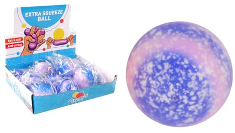 FLYPOP'S - Anti-Stress-Ball Planet - Kermess-Spiel - 031073 - Zufällige Farbe - Kunststoff - Kind - Erwachsener - Rehabilitation - Angst - Zuckerball - 6 cm x 6 cm - Ab 3 Jahren