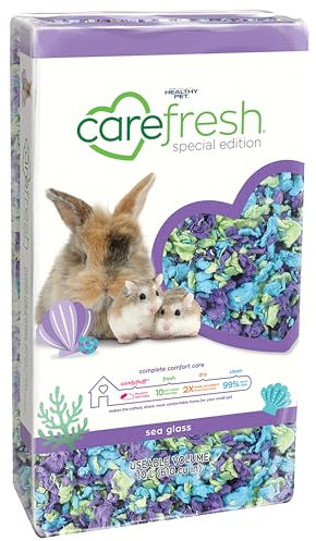 carefresh Dust-Free Sea Glass Natural Paper Small Pet Bedding with Odor Control, 10L
