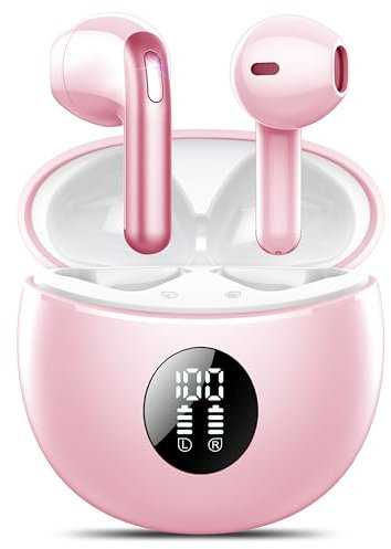 Bluetooth Kopfhörer, In Ear Kopfhörer Kabellos Bluetooth 5.3 Kabellose Kopfhörer mit 4 Mic, 2024 Kabellose Kopfhörer 50 Std ENC Noise Cancelling Earbuds Tiefer Bass, IP7 Wasserdicht Ohrhörer, USB-C