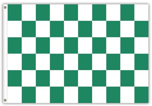 Bandiera a Scacchi Verde e Bianca 150*90/3x5piedi Colori Vivaci Bandiera a Scacchiera Verde e Bianca Con Occhielli in Metallo Bandiere di sondo per la Decorazione di Partito All'interno e All'aperto