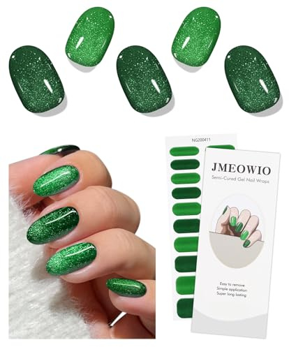 JMEOWIO Œil Chat Ongles Gel Autocollant UV Nail Art Sticker