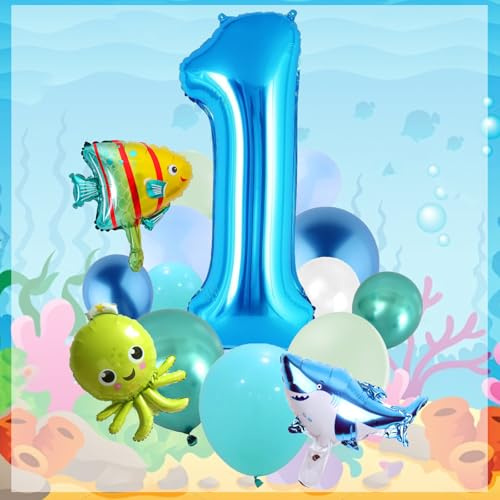 ZOSIGN 28 Pièces Ballons Océan, Marine Animal Décoration Anniversaire - Thème Fête