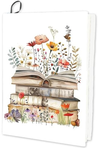 CRASPIRE Funda Elástica para Libros con Diseño de Flores Lavable Y Reutilizable de Nailon Hasta 9 x 11 pulgada para la Vuelta Al Cole Se Adapta A la Mayoría de Libros de Texto de Tapa Dura para Aulas