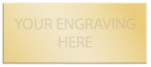 TROPHIESPLUSMEDALS Gold Engraving Plate Square Cut - (38 x 16MM)