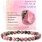 Bivei Rhodonit - Mitgefühl - Perlenarmband für Frauen 6mm Halbedelstein dehnbarer elastischer Schmuck Yoga Geschenke