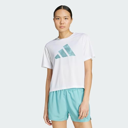 adidas Women's adi365 Running Essentials Brand Love Tee, White, S