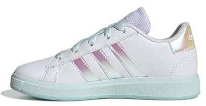adidas Grand Court Lifestyle Lace Tennis Shoes Schuhe, FTWR White Flash Aqua Halo Mint, 21 EU
