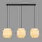 BRILONER - Pendelleuchte mit Bastschirm, 3x E27 Fassung, max. 10 W, Boho, aesthetic, Hängeleuchte, Hängelampe Esstisch, Esszimmerlampe hängend, Wohnzimmerlampe, 116 x 25 x 128,5 cm (LxBxH), Natur