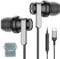 USB C Headphone for Samsung S25 S24 S23 Ultra FE S22 A55 A54 A16 Wired Earbuds Magnetic in-Ear Type C Earphone with Microphone Volume Control Stereo Noise Canceling for iPhone 16 Pro Max Pixel 9 8a